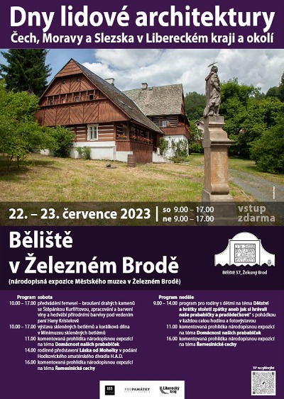 Dny lidové architektury 2023 proběhnou na Bělišti 22. a 23. července