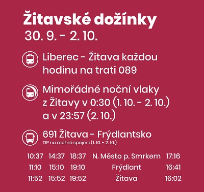 Saské dožínky se blíží, kraj vypravuje speciální noční spoje ze Žitavy