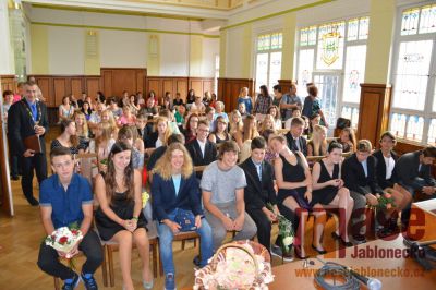 Loučení s deváťáky na tanvaldské radnici