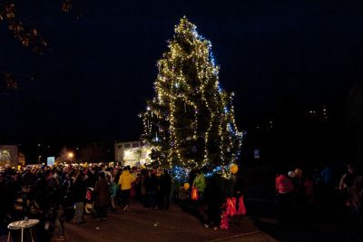 Rozsvícení tanvaldského vánočního stromu obrazem