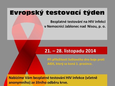 V rámci Světového dne proti AIDS se můžete nechat zdarma otestovat