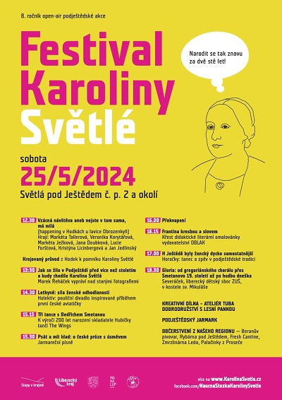 Festival Karoliny Světlé poosmé pořádá spolek Stopy v krajině