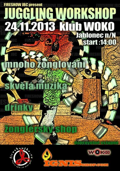V klubu Woko pořádají další žonglovací workshop