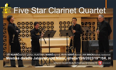 Five Star Clarinet Quartet zahrál v Jablonci jen ve dvou stálých členech