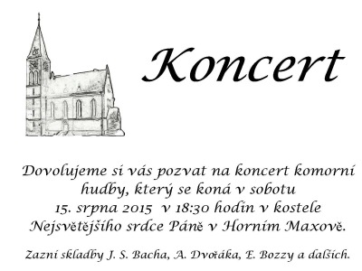 Sbor Kvintus a kvarteto Flautus Vocis rozezní kostel v Horním Maxově