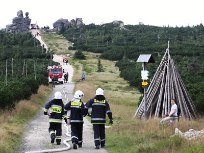 Hasičské cvičení jaké Krkonoše nepamatují. Přímo v I. zóně parku!
