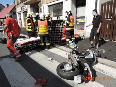K vážným nehodám motorkářů došlo v Jablonci a Sedmihorkách