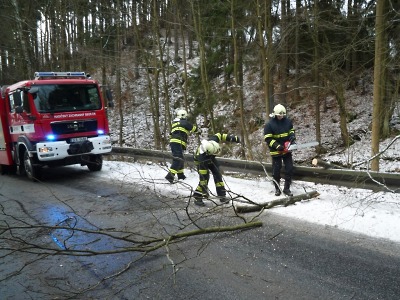 V Pojizeří a na Jablonecku v noci padaly stromy na silnice