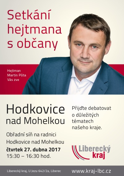 Občané Hodkovic se mohou zeptat na názor hejtmana