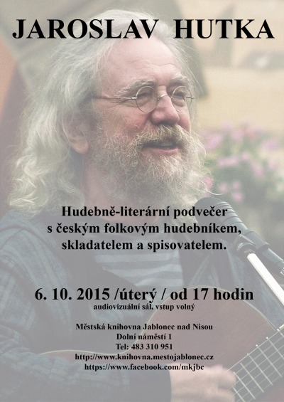 Jabloneckou městskou knihovnu navštíví Jaroslav Hutka