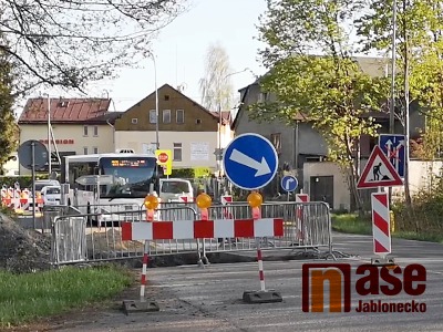 Autor foto:Rudolf Kožený Začala přestavba křižovatky na Ostrém rohu v Jablonci nad Nisou