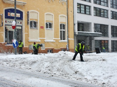 Jablonecké technické služby mají od neděle plné ruce práce