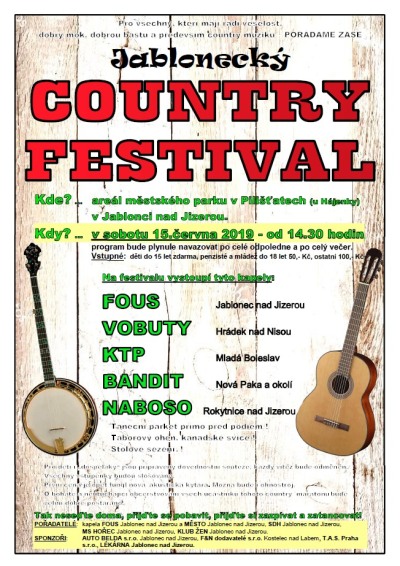 Country fanouškům zahraje v Jablonečku pět kapel