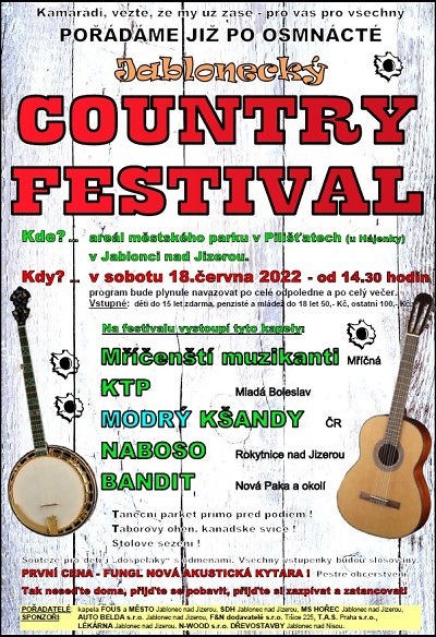 Jablonecký country festival se koná již poosmnácté