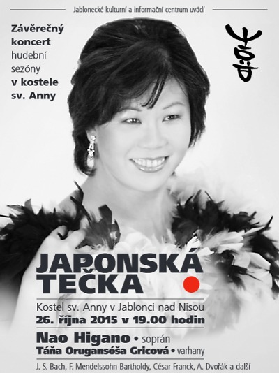 Japonská tečka uzavře hudební sezonu v jabloneckém kostele sv. Anny