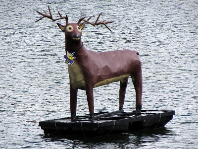 Jelen Evžen na přehradě připomíná blížící se JBC Fest