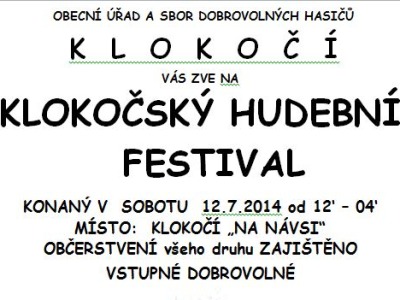 Náves v Klokočí rozezní hudební festival