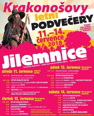 Krakonošovy letní podvečery počtrnácté zavítají na jilemnické náměstí
