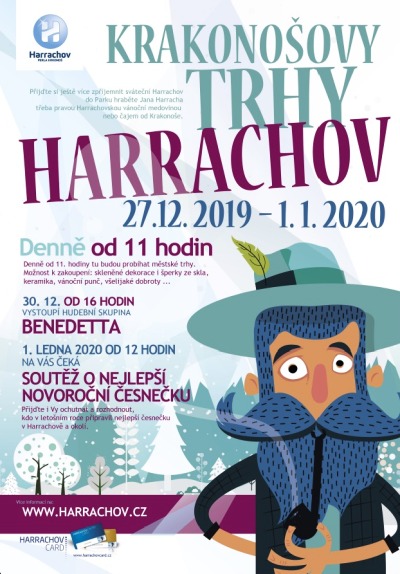 Krakonošovy trhy tradičně oslaví konec roku v Harrachově