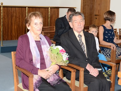Manželé Vodičkovi oslavili na jablonecké radnici diamantovou svatbu