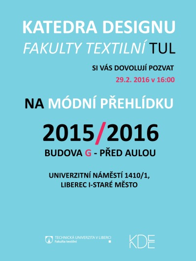 Módní přehlídka prací studentů designu technické univerzity