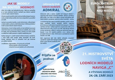 Autor foto:Archiv klubu Admiral Šampionát lodních modelů v Jablonci je spojen s výstavou