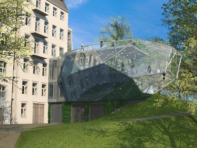 Přístavba jabloneckého muzea bude mít tvar obřího broušeného krystalu