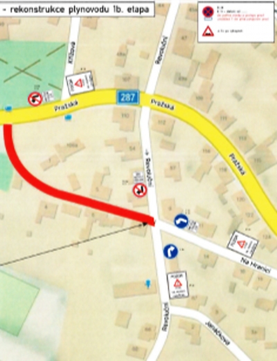 Probíhá rekonstrukce plynovodu v jablonecké ulici Na Hranici 