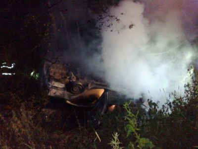Požár vozidla na Rádle