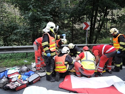 Motocyklista se střetl u Železného Brodu s autem