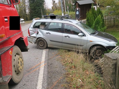Autor foto:Archiv Policie ČR Řidič v osobáku nedal přednost nákladní Tatře