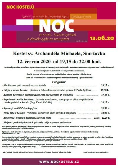 Noc kostelů se koná i v kostele sv. Archanděla Michaela na Smržovce