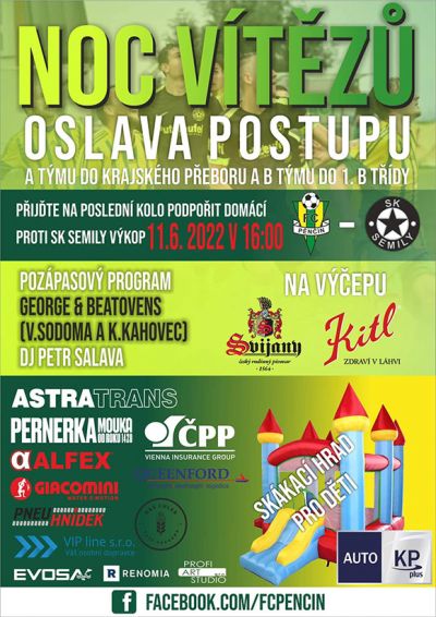Autor foto:Archiv FC Pěnčín Salava, Sodoma a Kahovec na oslavách postupu v Pěnčíně!