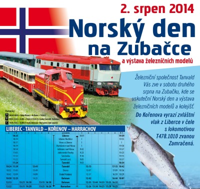 Zubačka zažije v sobotu Norský den