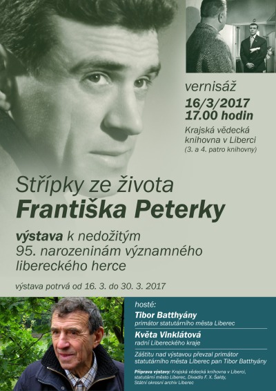 Herce Františka Peterku připomene výstava v krajské knihovně