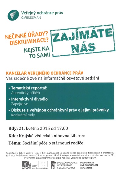 Veřejná ochránkyně práv navštíví Liberecký kraj