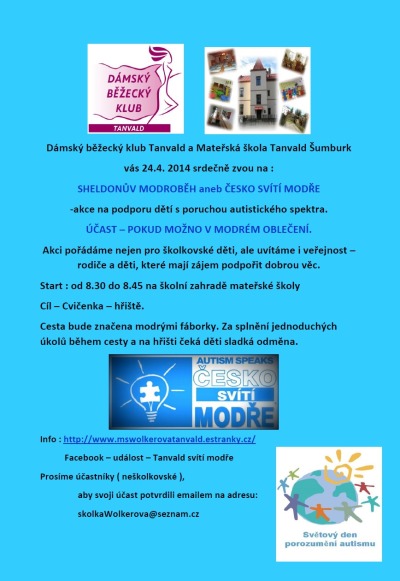 Tanvaldský Sheldonův modroběh podpoří autistické děti
