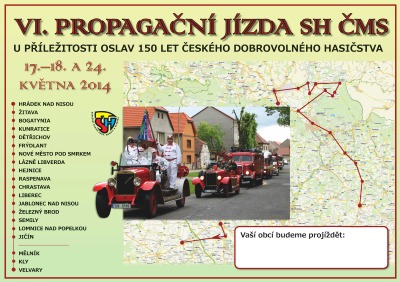 VI. spanilá jízda dobrovolných hasičů projede i Jabloncem a Brodem