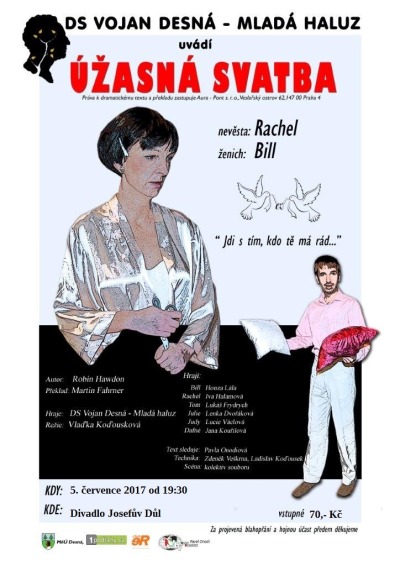 V josefodolském divadle budou hrát komedii Úžasná svatba