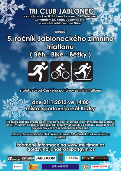Jablonecký zimní triatlon již v sobotu v Břízkách
