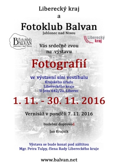 Jablonecký fotoklub Balvan vystavuje na krajském úřadě