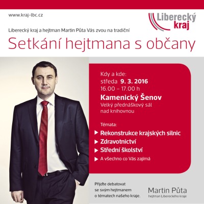 Občané Kamenického Šenova, ptejte se hejtmana, váš názor ho zajímá!