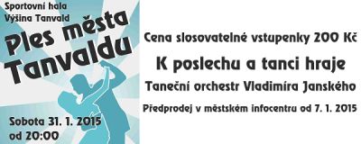Pozvánka na Ples města Tanvaldu