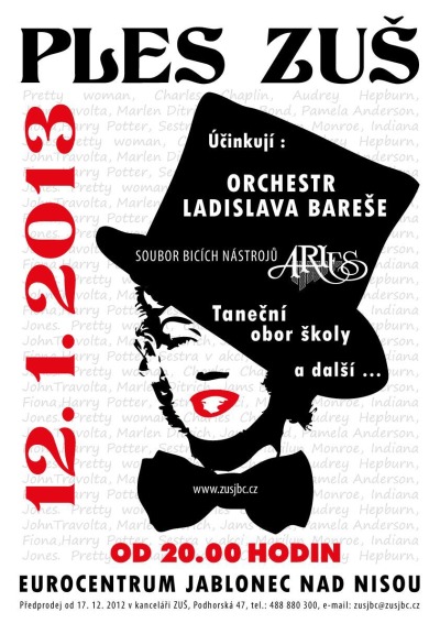 ZUŠ Jablonec nad Nisou chystá svůj tradiční ples