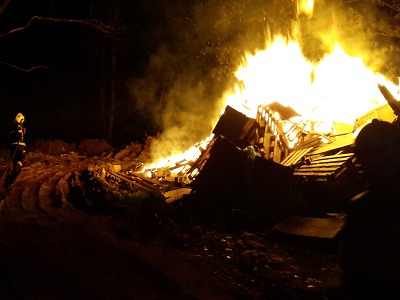 Hořel les ve Zlaté Olešnici