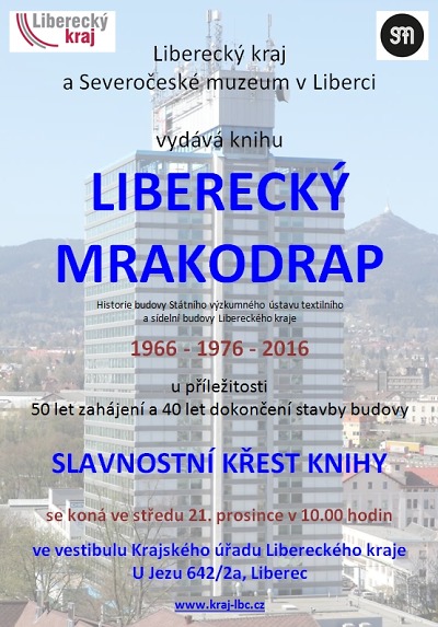 Na výročí dokončení libereckého mrakodrapu pokřtí knihu o něm