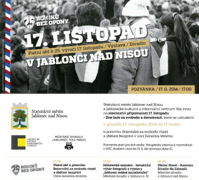 Den boje za svobodu a demokracii připomene slavnostní program