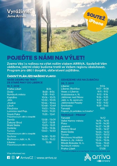 Vlaky Arriva se v pátek a sobotu představí v Libereckém kraji