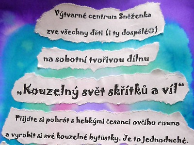 Ve smržovské Sněžence si můžete vyrobit vlastního skřítka nebo vílu