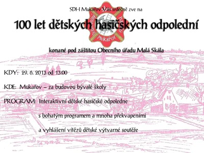 Hasiči v Mukařově zvou na výstavu i dětské hasičské odpoledne
